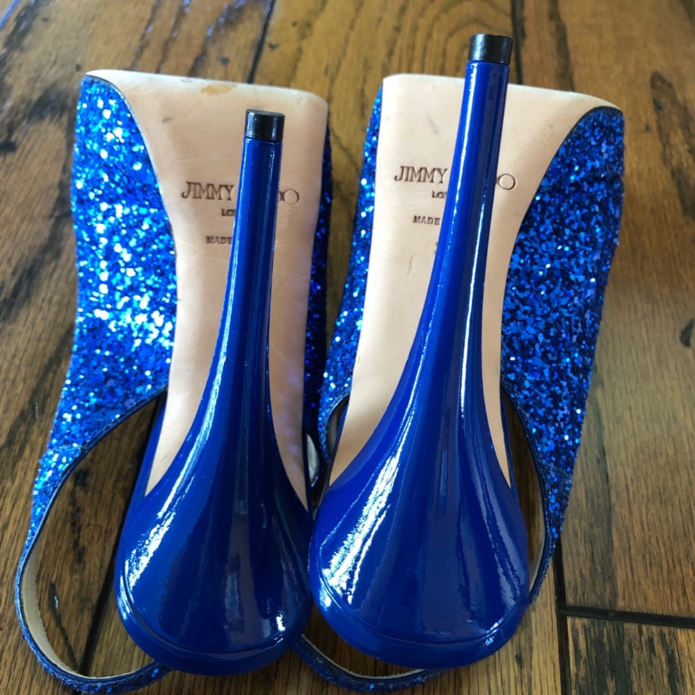 Jimmy Choo blue sparkle heel - Picture 4 of 7